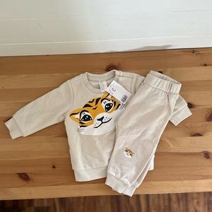 NWT H&M Tiger Sweatsuit Set